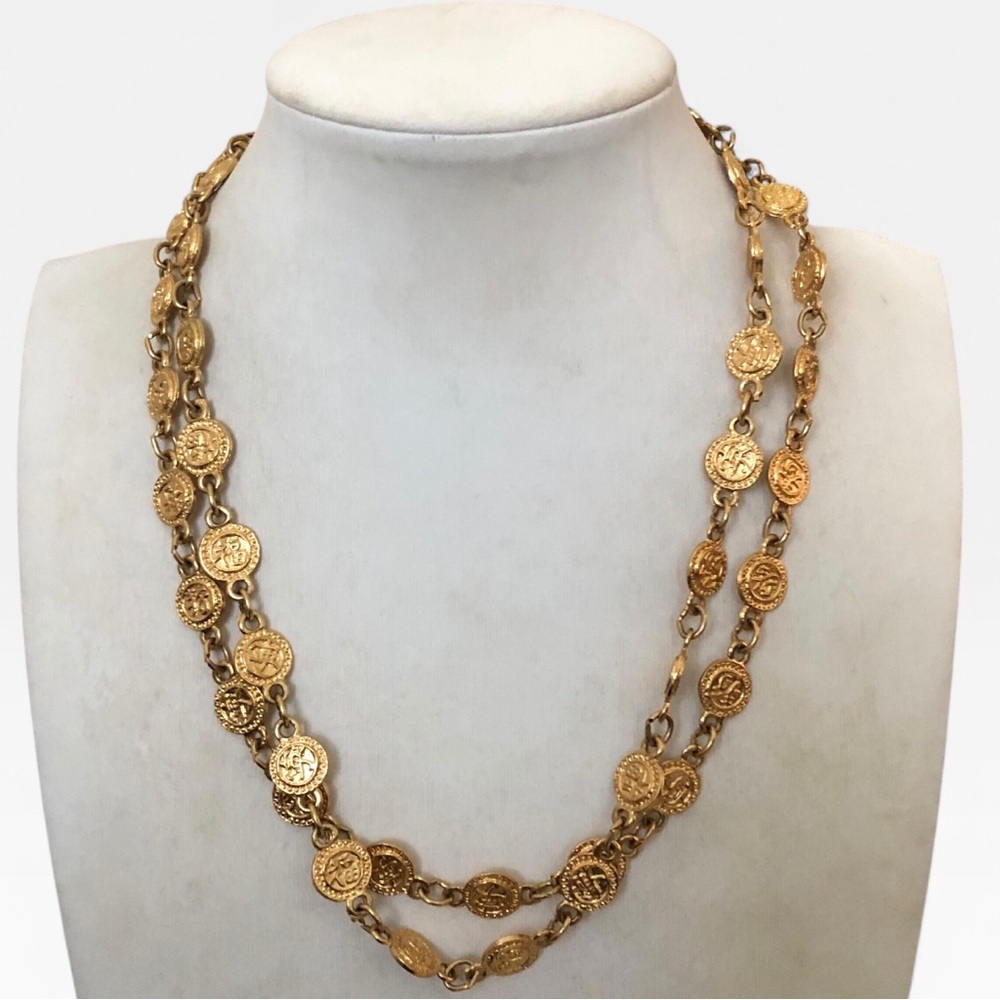 D’Orlan Linked Coin Chain Necklace